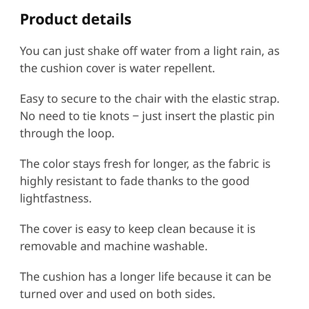 IKEA Outdoor Chair Pad Cushion